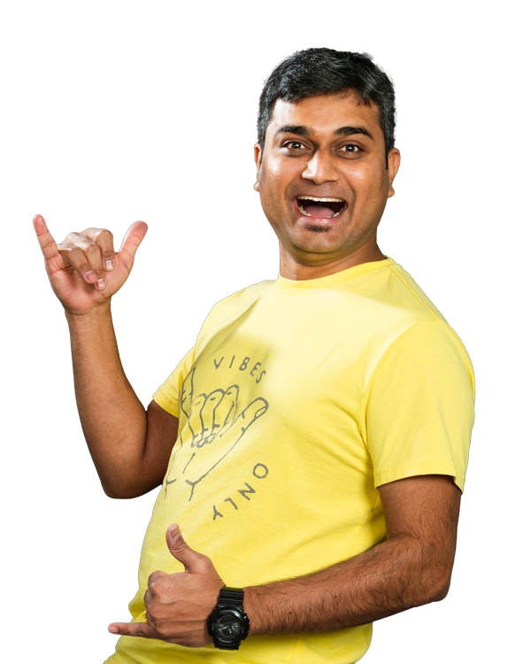 Abhitosh Sahane on dark background