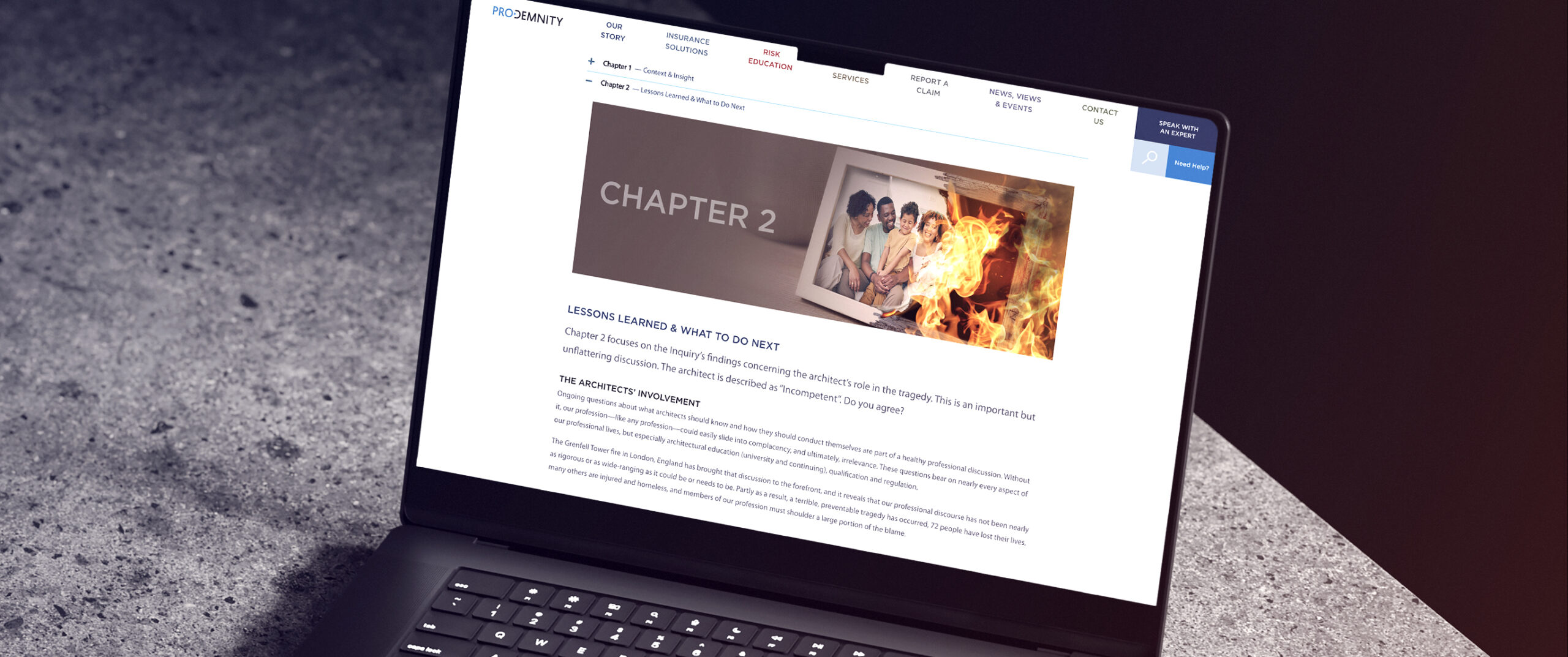 Pro-Demnity: Grenfell Fire Report - Yield Branding - Hero Image 3