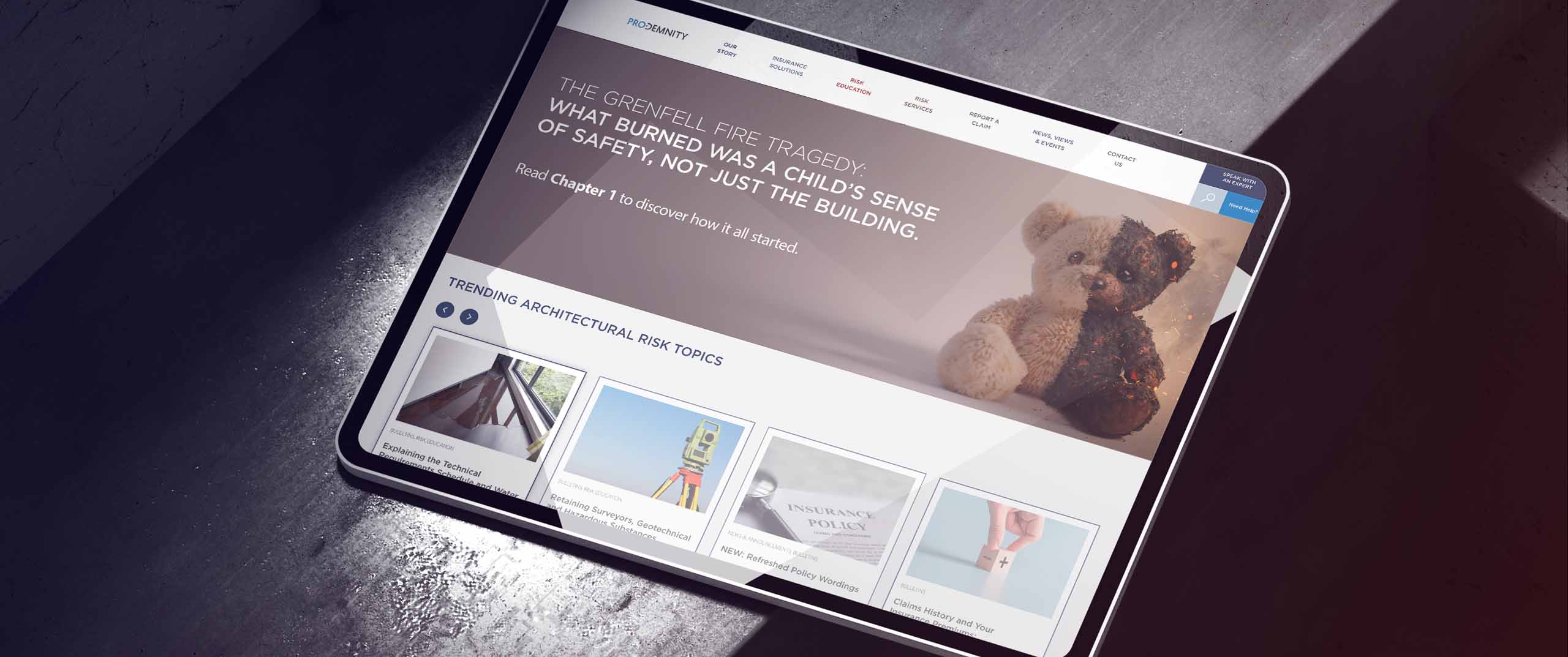 Pro-Demnity: Grenfell Fire Report - Yield Branding - Hero Image 2